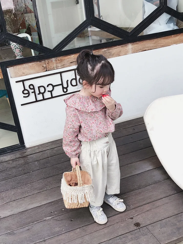 Детская одежда рубашки для девочек весенняя малышей новые блузки детские с