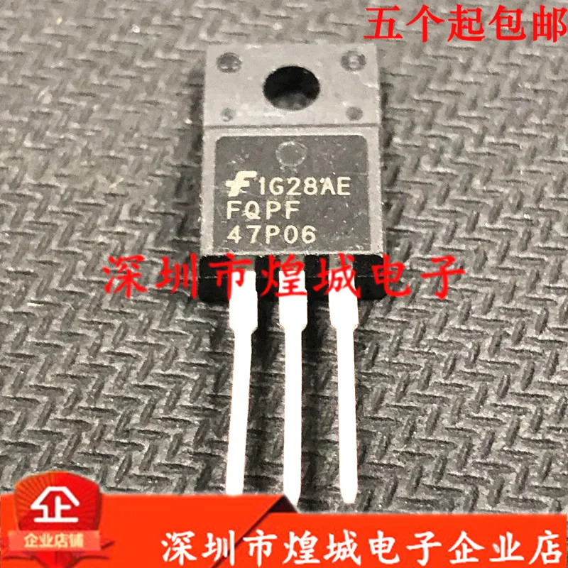 

10 шт. FQPF47P06 P TO-220F -60V -47A 5