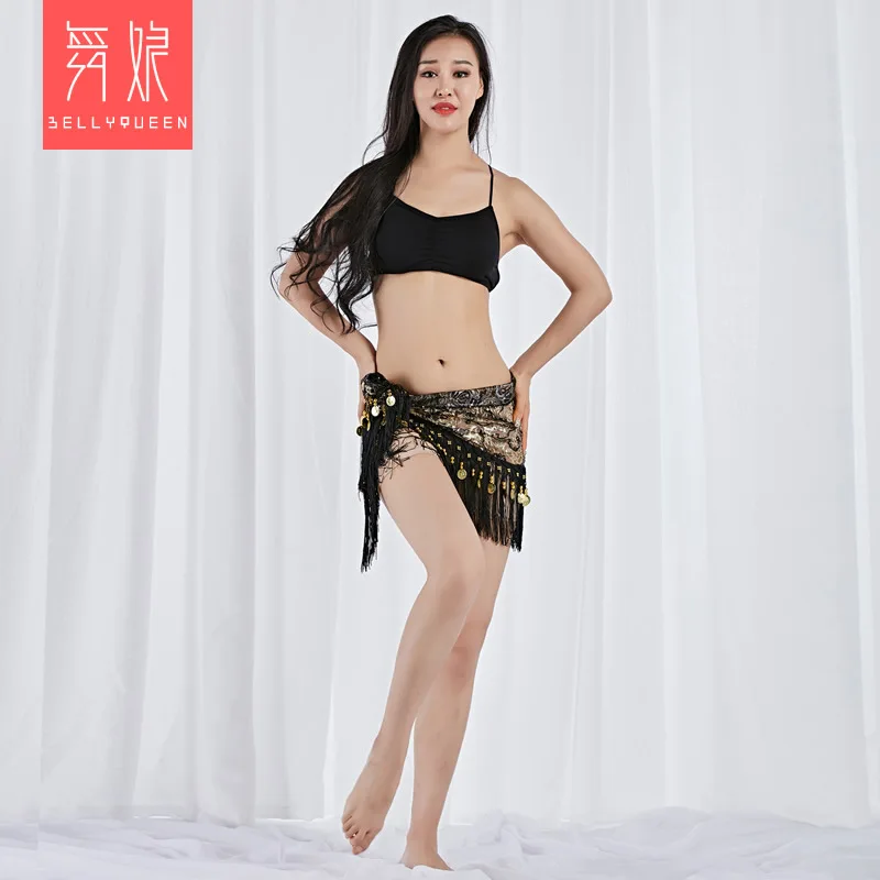 Роскошный пояс для танца живота костюм треугольная Талия цепочка с блестками