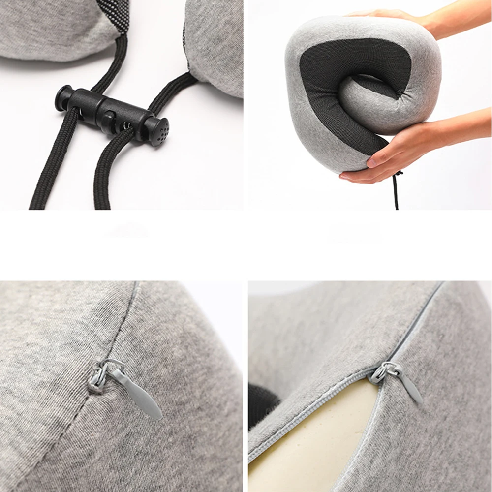 U образная подушка с эффектом памяти медленно восстанавливающая форму дорожная