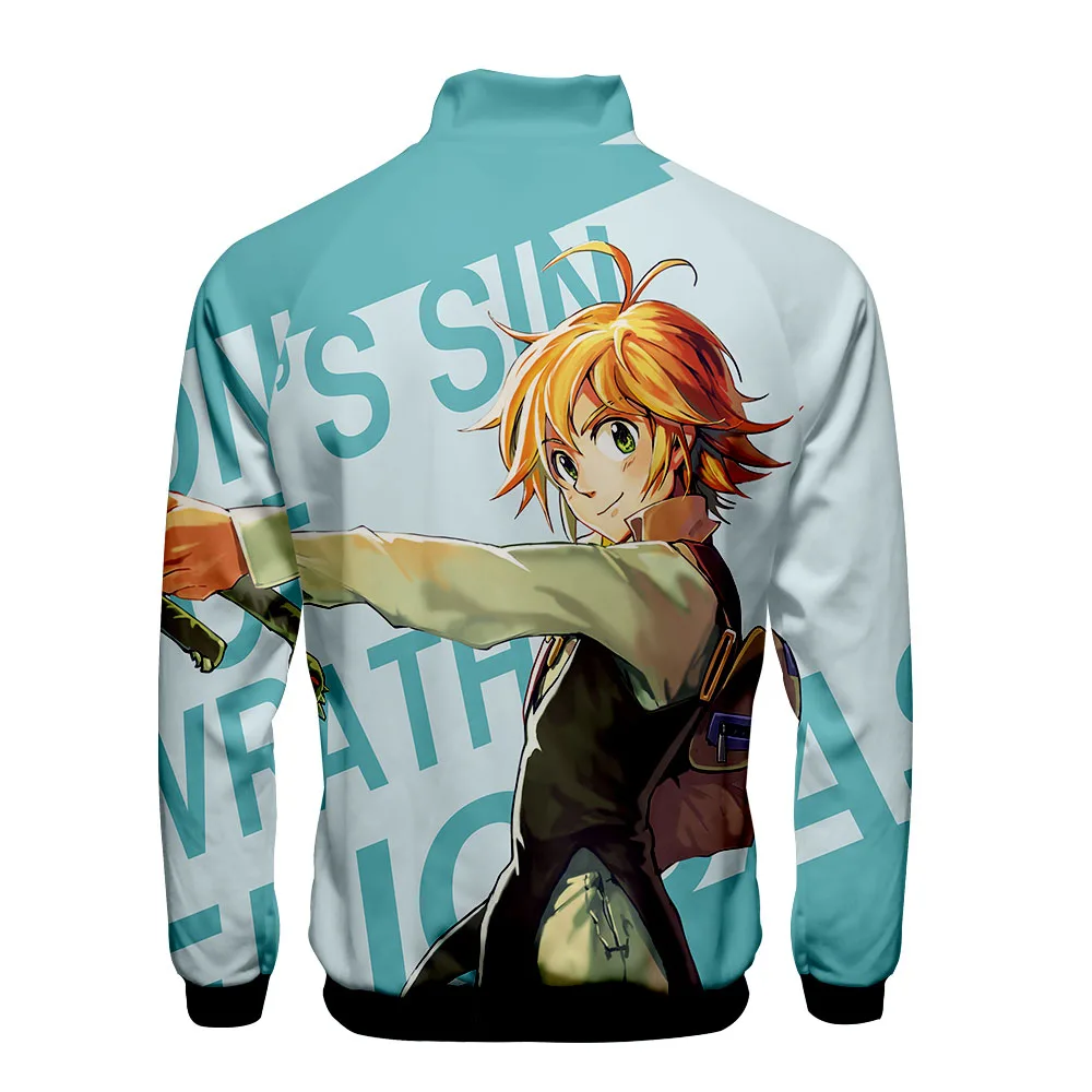 

Meliodas Anime Harajuku 3D Stand Collar Sweatshirt Casual Hoodies Highstreet Autumn/spring Zipper Japanese Stylish