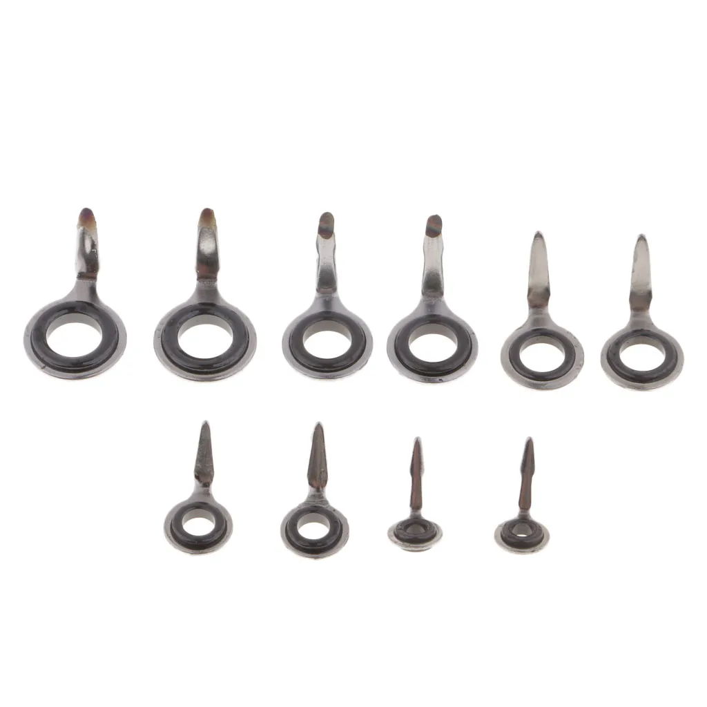 

10pcs Fishing Rod Guides Eye Ring Rod Repair Kit 2mm, 3mm, 4mm, 4.5mm, 5mm