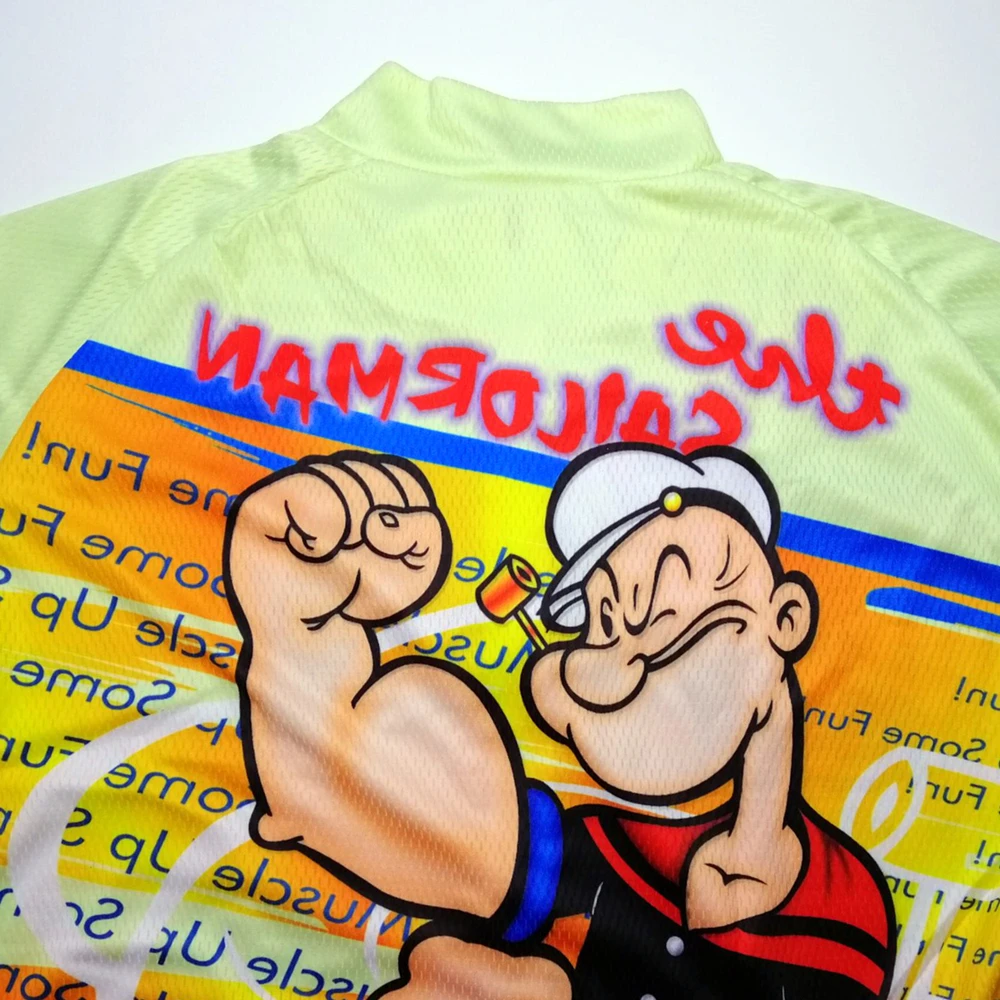 Мужские майки для велоспорта Popeye осенняя одежда спортивный велосипед Джерси