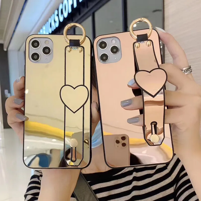 Модный зеркальный чехол с ремешком на запястье для iPhone 11 Pro XS Max XR X 7 8 Plus|Бамперы| |