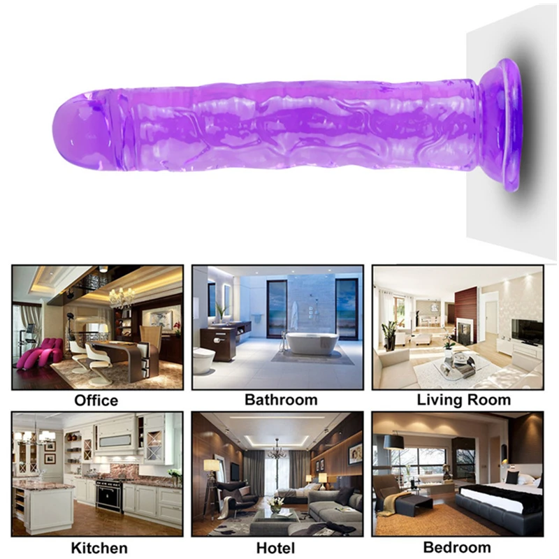 Erotic Soft Jelly Dildo Anal Butt Plug Realistic Dick Strong Suction Cup Adult Toys G-spot Orgasm Big Penis Sex For Woman | Красота и
