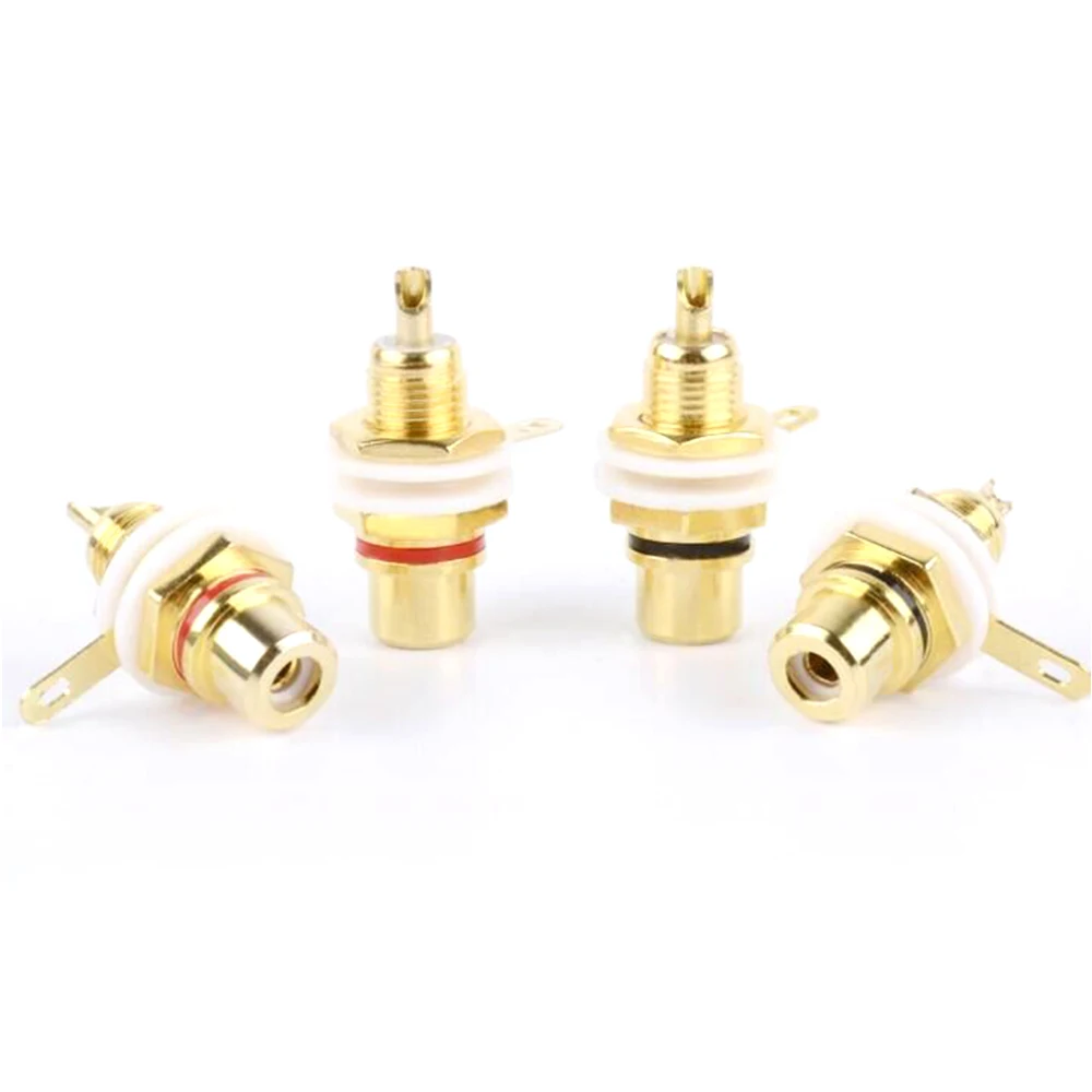 

10PCS Gold Plated RCA Female Plug Jack Audio Socket Amplifier Chassis Phono Connector