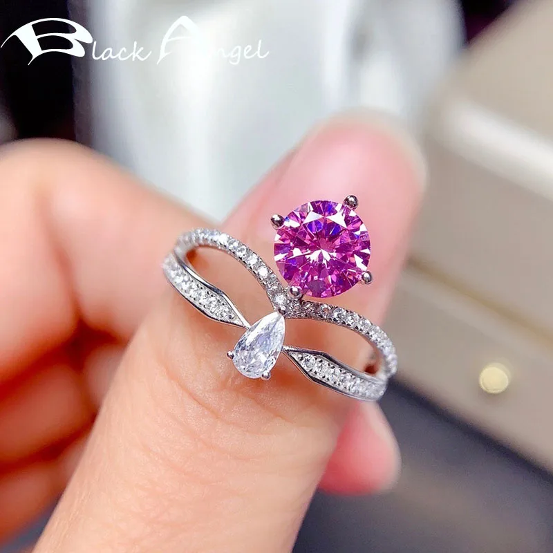 

BLACK ANGEL Double Layer High Quality Exquisite Water Drop CZ Gemstone Crown Adjustable Ring For Women Fine Jewelry Wedding Gift