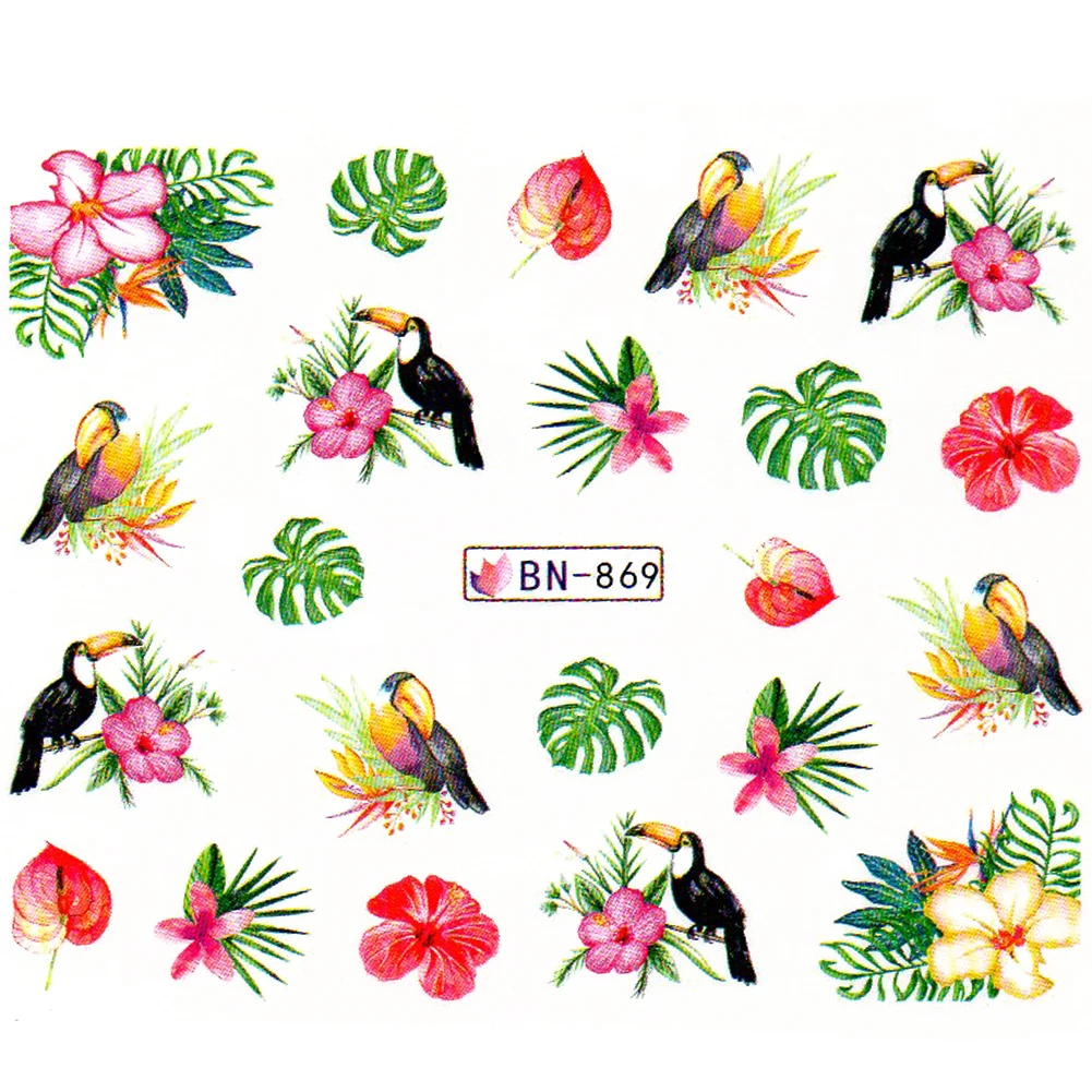 COSCELIA 10 видов конструкций водные наклейки слайдер летние джунгли Фламинго