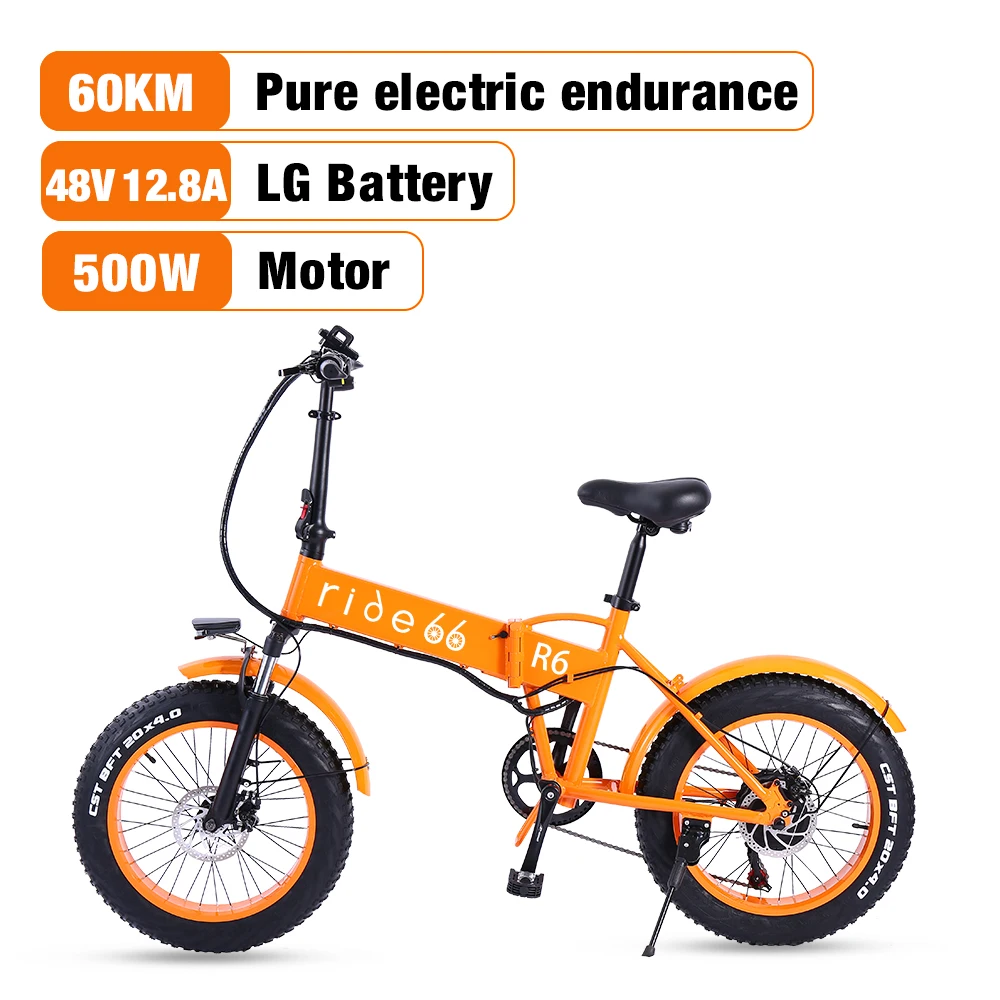 Электрический велосипед Fat tire 500 Вт горный 7 скоростей 45 км/ч батарея ebike 20