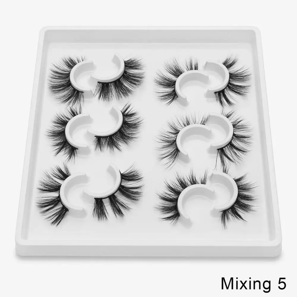 mixing5 4/6 пар искусственной 3D норковые ресницы длинные накладные ресницы в виде натуральных пышный объем высокое качество накладные ресницы расширения ресницы «maquiagem» - Цвет: mixing5