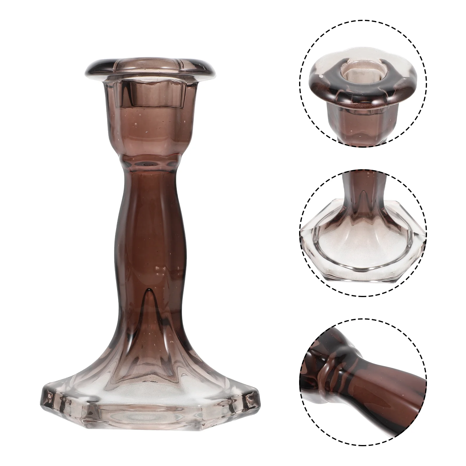 

2pcs Elegant Glass Candle Holders Glass Tealight Candle Holder Ornament