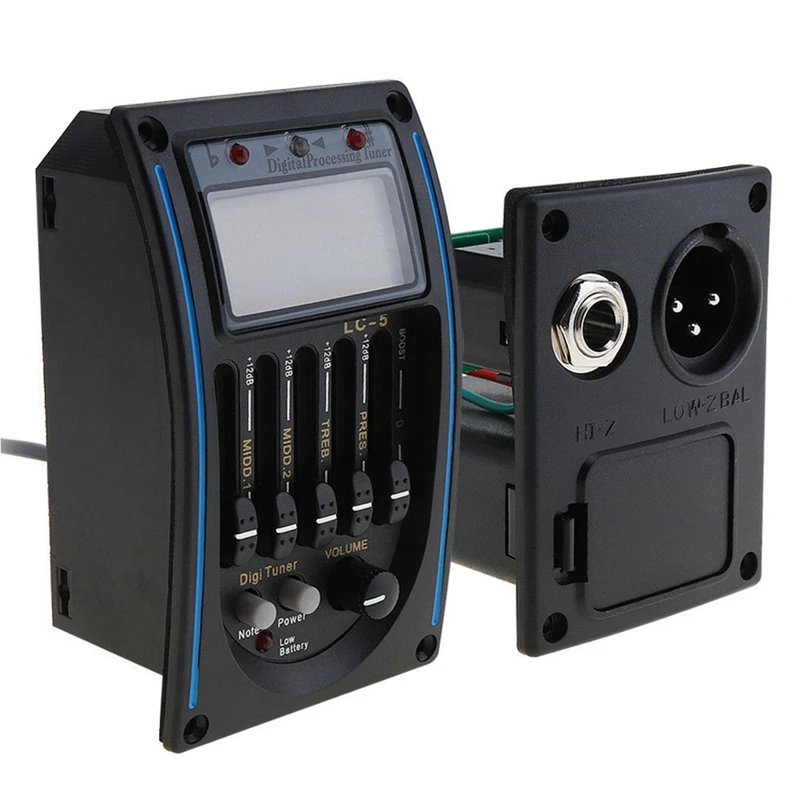 Горячий HG-5 эквалайзер акустический гитарный преусилитель тюнер с ЖК-тюнером и LC-5