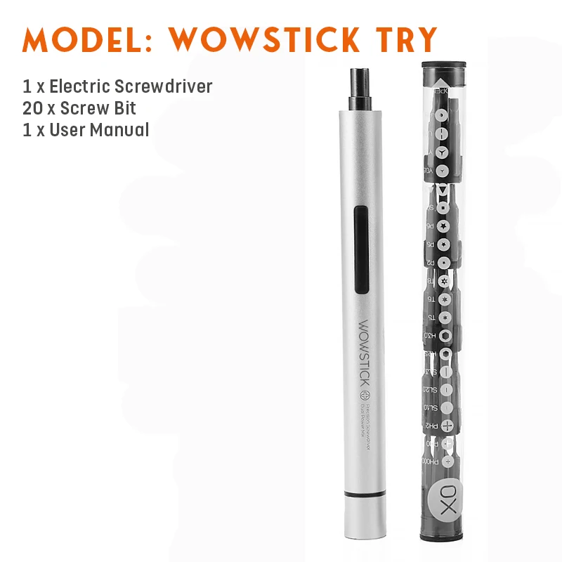 Wowstick Try Wowstick Мини Портативная Беспроводная электрическая отвертка прецизионный Магнитный Отвертка Инструмент - Цвет: Wowstick Try