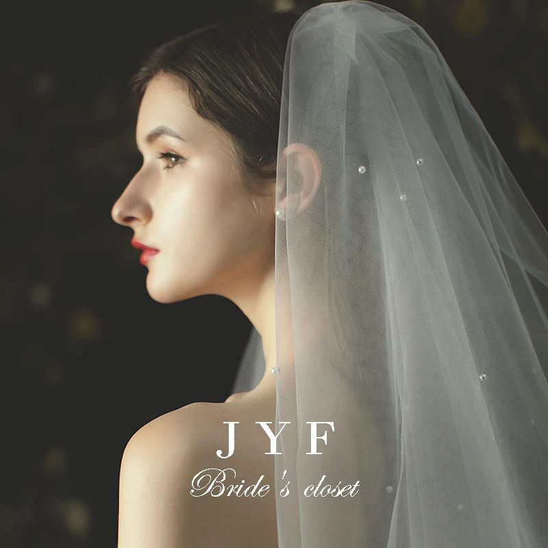 

Bridal veil 2020 new super fairy Meisen white simple wedding headdress travel shot marriage