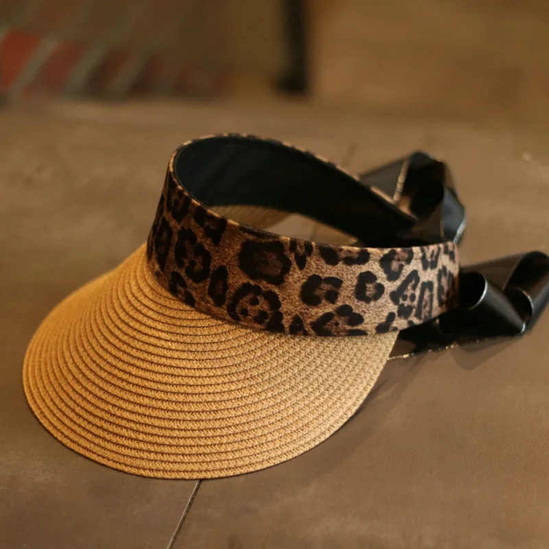 Шляпа женская Соломенная солнцезащитный козырек модная пляжная Панама большой