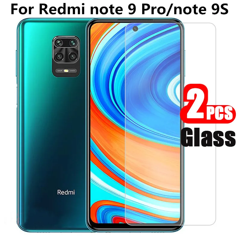 Чехол из закаленного стекла для Redmi Note 9 Pro 9s Max полное покрытие защитная