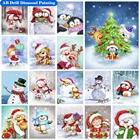 5d AB бриллиантовый рисунок Рождество квадратнаякруглая Алмазная вышивка, мультяшная Вышивка крестиком, Алмазная мозаика сделай сам, домашний декор