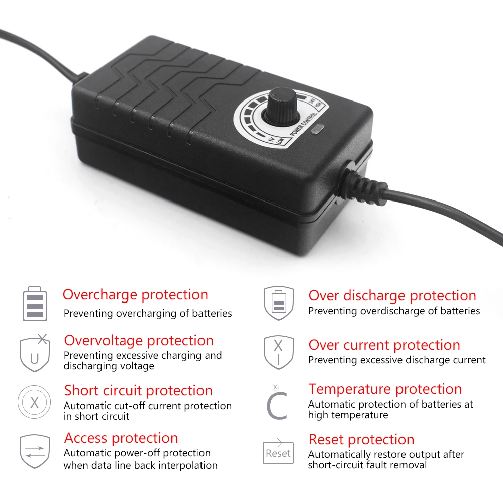 Регулируемый блок питания с несколькими напряжениями 1-24 В/24-36 в 2 А адаптер