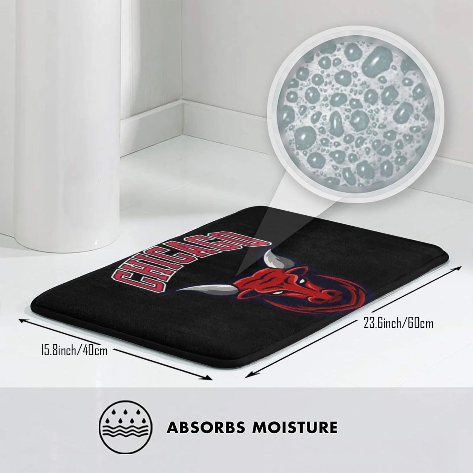 Коврик Чикаго Противоскользящий коврик для входной двери в спальню