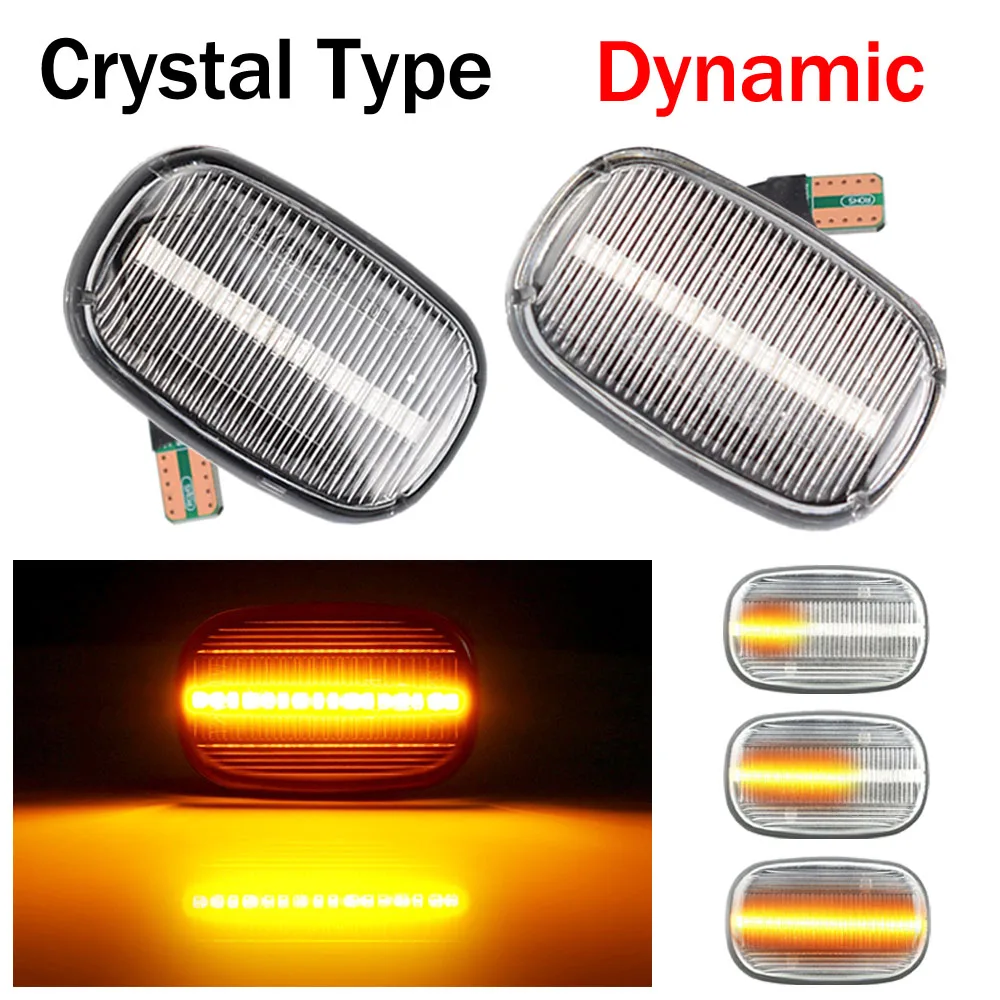 Светодиодный динамический боковой указатель поворота для Toyota Corolla Celica caldine Camry Hilux