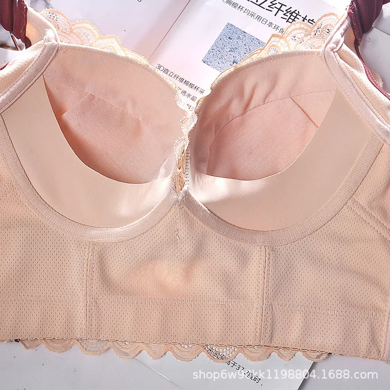 Plus Size Bras for Women Sexy Lingerie Push Up Underwear Lace Long Line Brassiere C D E Cup