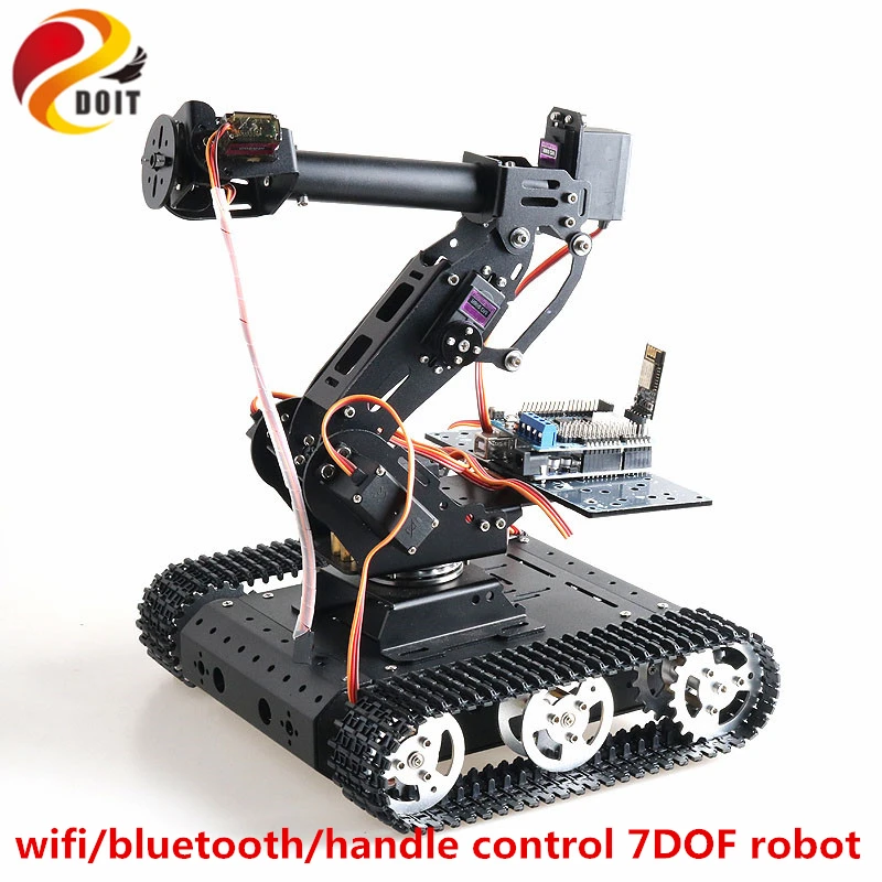 SZDOIT Wi-Fi/Bluetooth/ручное управление 7DOF автомобильный робот полностью металлический
