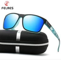 felres men sport polarized sunglasses square outdoor eyewear driving cycling fishing uv400 protection glasses f401