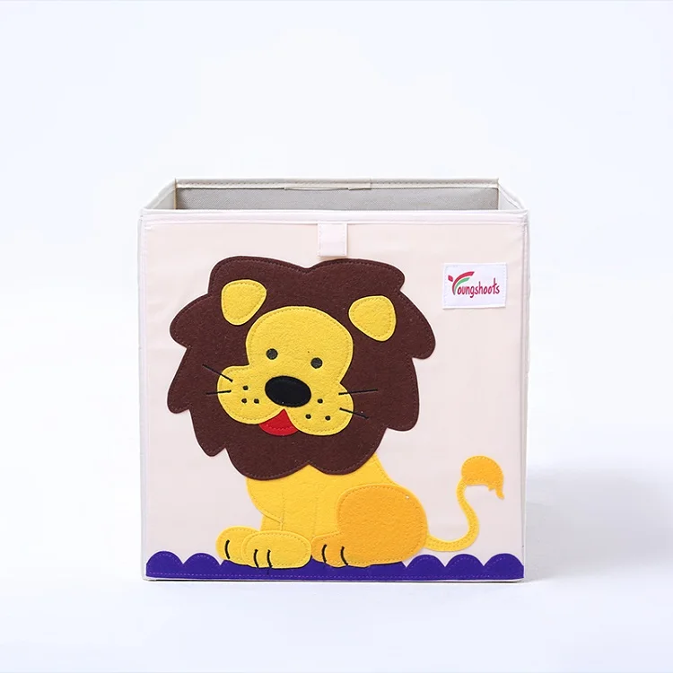 3 Куб Мультфильм животное детская игрушка коробка для хранения Моющаяся Ткань Оксфорд гардероб складная корзина для мелочей Органайзер 33*33*33 см - Цвет: 3