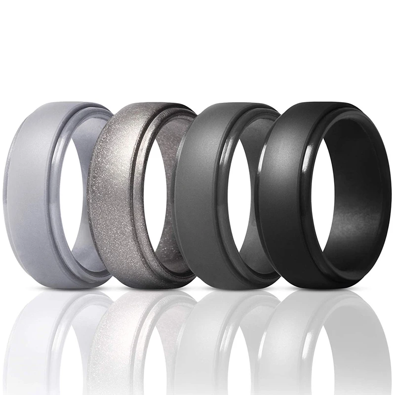 

Fashion Antibacterial Hypoallergenic Silicone Ring Finger Rings Unisex Outdoor Adjustable Men Women Trendy Rubber Bands Ring