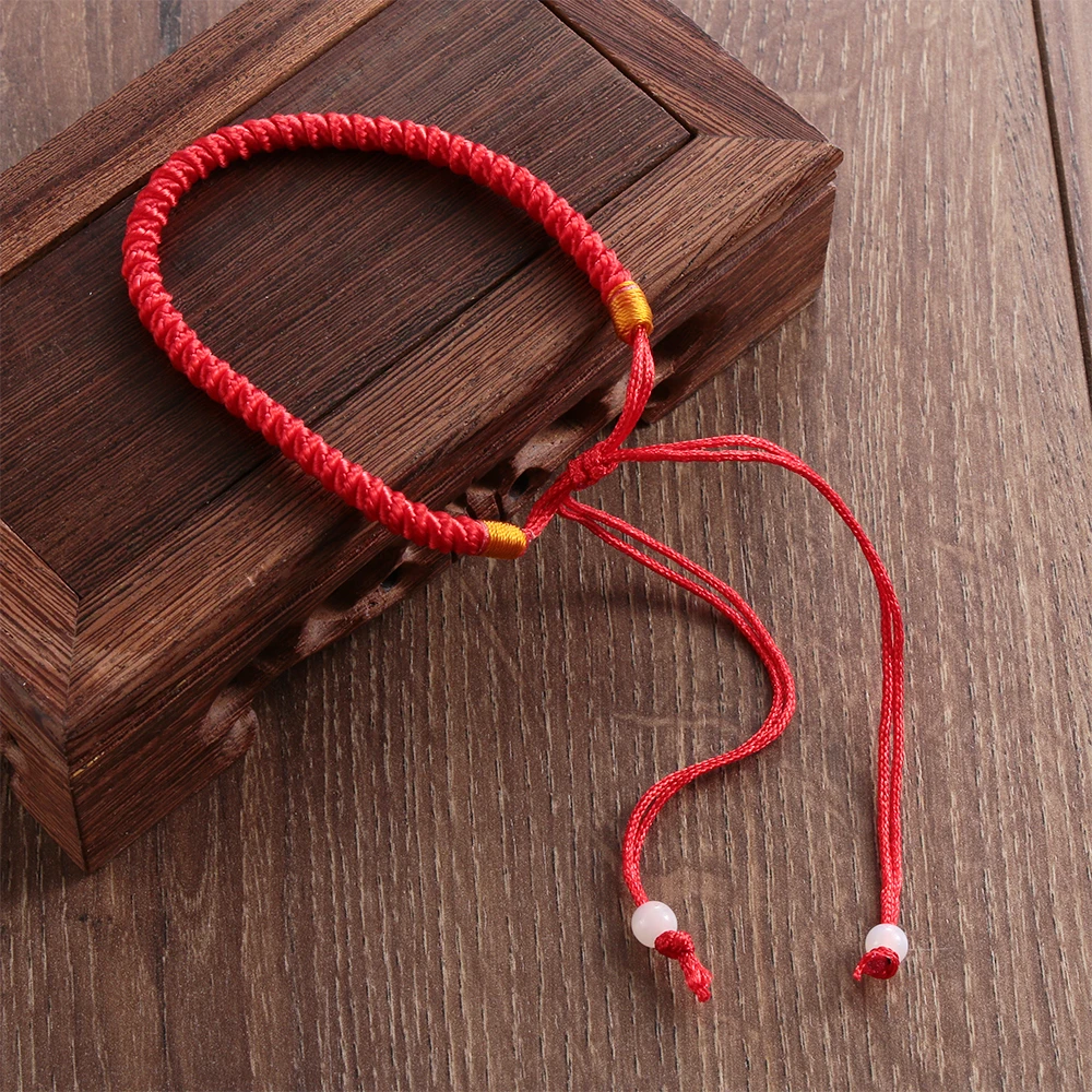 Классический красный браслет 1 шт. 16 см китайские красные веревочные браслеты на