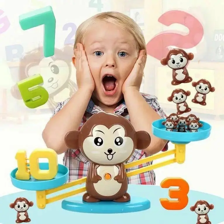 2019 Newest Hot Funny Cartoon Animal Balance Scale Math Game Learning Kids Educational Toy Candy |