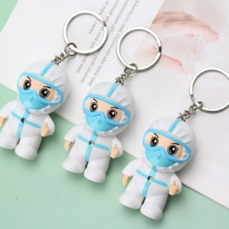 Антиэпидемический сувенир белый цвет брелок для медсестры подвеска с крючком