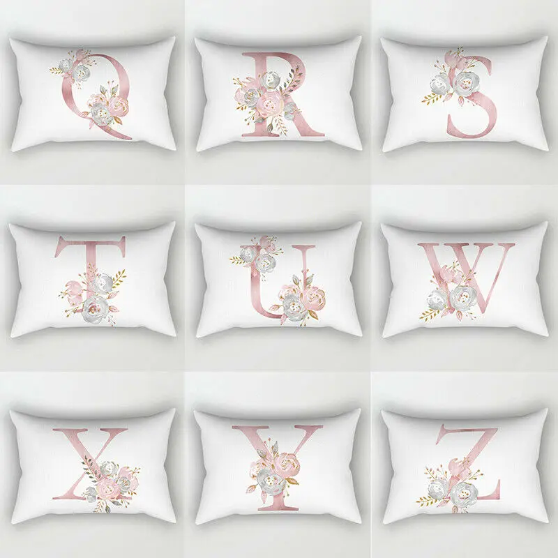 Модный чехол для дивана с буквами Алфавит дом талия наволочка подушки Чехол 30x50
