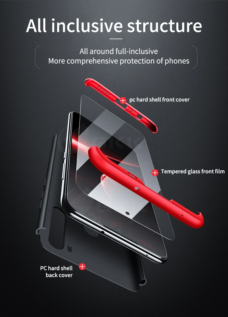 GKK Роскошный чехол для Xiaomi Redmi Note 8T 5 7 8 Pro полная защита противоударный 3 в 1 жесткий чехол для Xiaomi Redmi Note 8 Pro Чехол