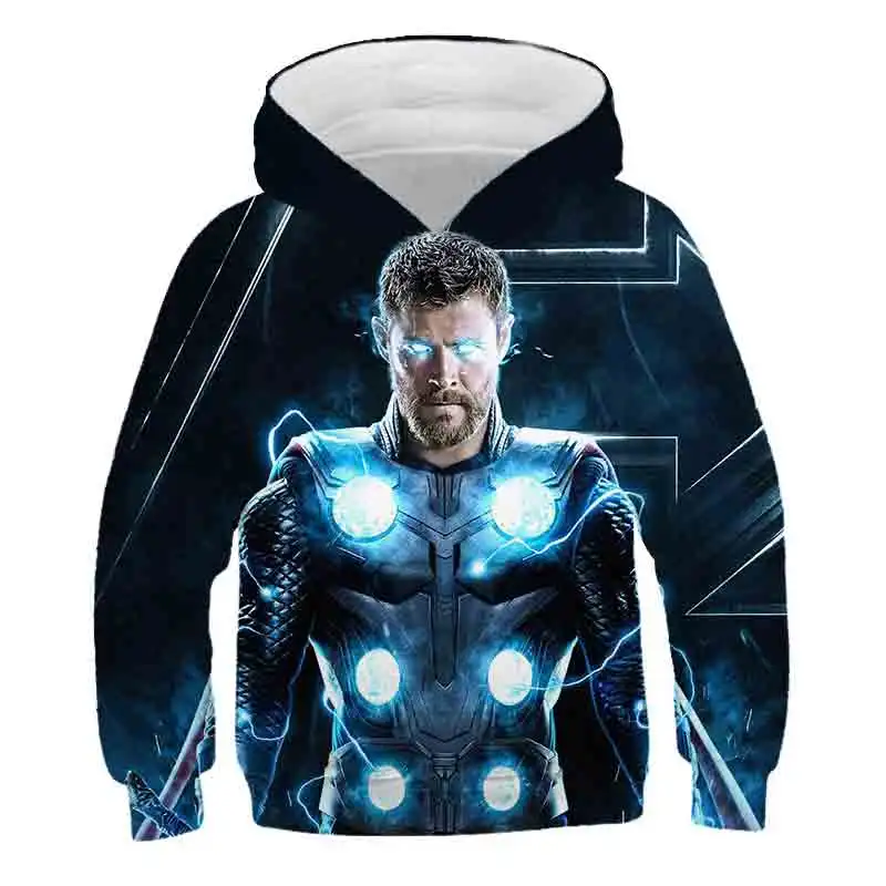 

Детская толстовка с длинным рукавом и 3D-принтом «Супергерои»