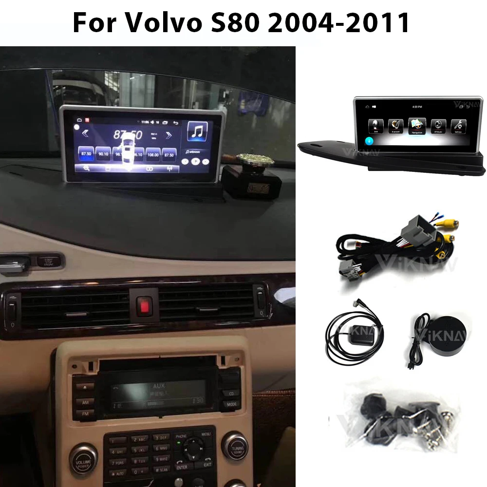 

Автомагнитола 2 Din на Android с GPS-навигацией для Volvo S80 V70 2004-2011, автомобильная аудиосистема с сенсорным HD-экраном, стерео, DVD, мультимедийный плеер