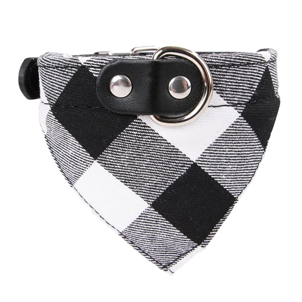 Аксессуары для домашних животных бандана собак клетчатый треугольный шарф кошек