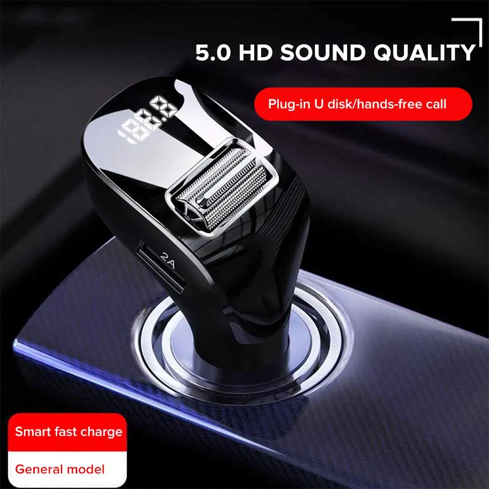 FM трансмиттер автомобильный с Bluetooth 5 0 2 USB порта|Автомобильный комплект Bluetooth| |