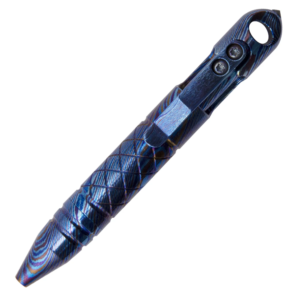 

Titanium Damascus Tactical Pen Self-defense Survival Writing Portable Outdoor EDC Multi-tool Broken Window Tactical Self-defense