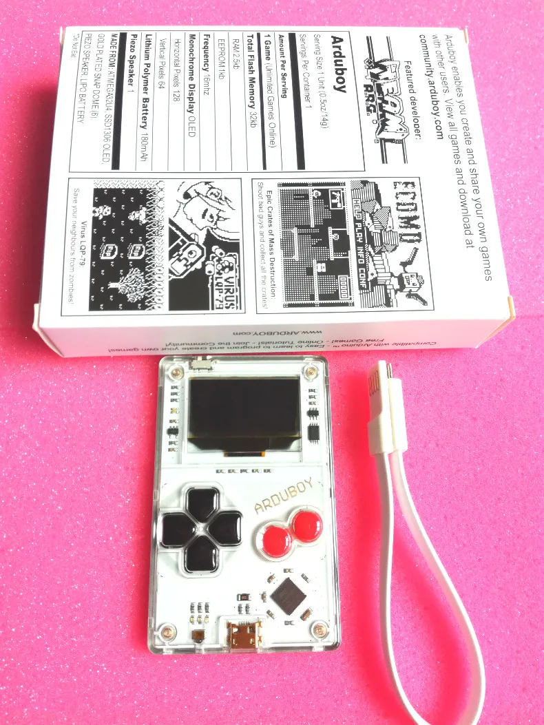 

O SEE-1687A portátil retrô é adequado para o console de desenvolvimento eletrônico de jogos programáveis ​​diy da Nintendo Ardub