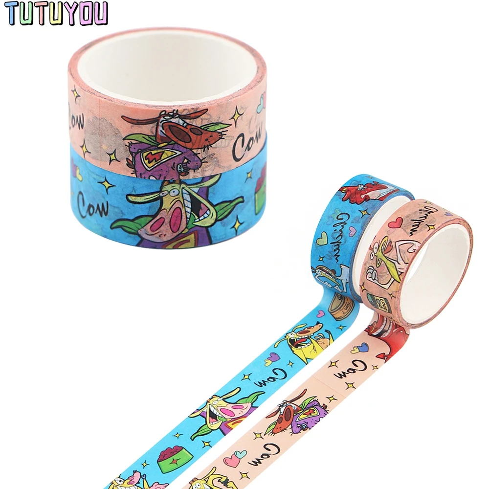 PC2126 1 шт мультфильм корова курица васи ленты DIY живопись бумажная лента