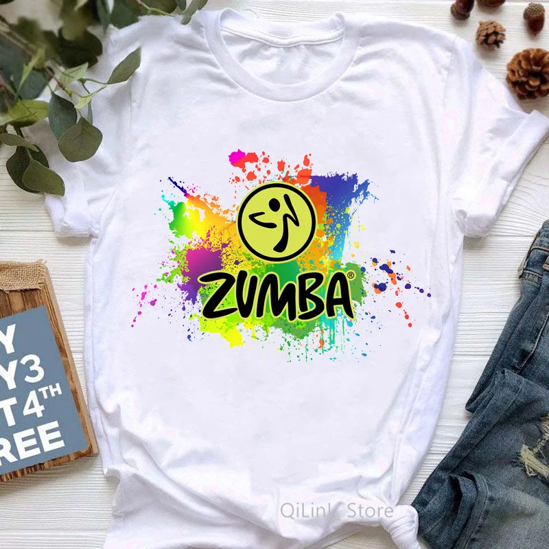 Крутая Акварельная танцевальная футболка для фитнеса женские летние