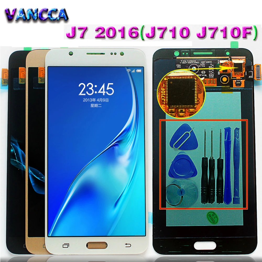 Vancca 5 дюймов ЖК дисплей для Samsung Galaxy J7 2016 j710 J710FN J710F J710M дигитайзер сенсорный экран в