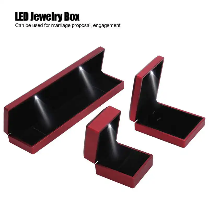3 шт. Подарочная коробка для ювелирных изделий светодиодный чехол подвеска