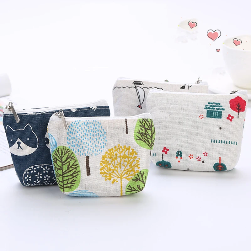 2019 простой кошелек для монет маленькая сумка денег холщовый девочек Милый