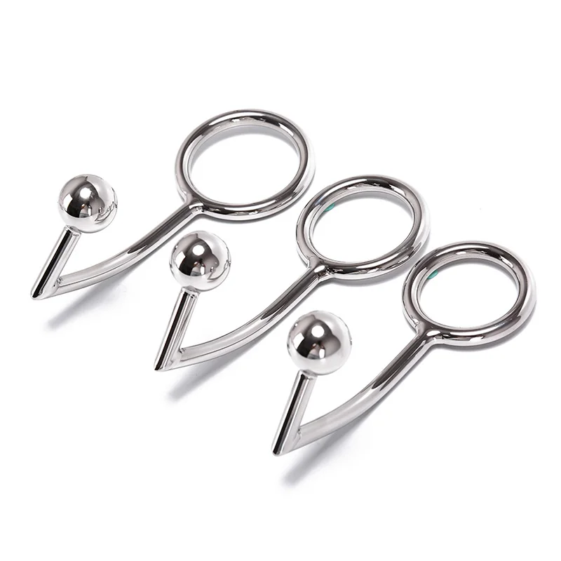 

New 40/45/50mm Stainless Steel Metal Anal Hook with Penis Ring for Male, Anal Plug,penis Chastity Lock,fetish Cock Ring Piece