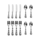 12 шт., игрушечный кукольный домик, мебель, золото, серебро, масштаб 1:12, имитация мини-столовых приборов, аксессуары для кукол, вилка, нож, ложка, миниатюрная посуда