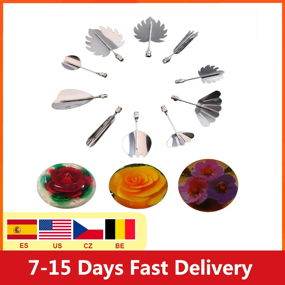 10 шт./компл. 3D Желейный цветок художественные инструменты торт желатиновая
