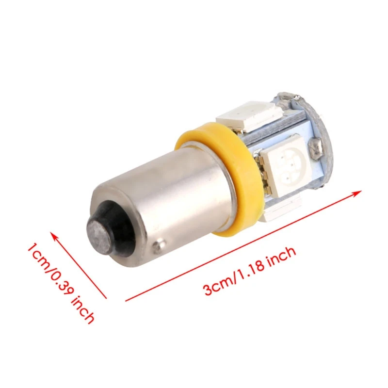 1 шт. автомобильная светодиодная лампа T11 BA9S 2021 5 SMD 12 В T4W 3886X H6W 5050 желтый светильник