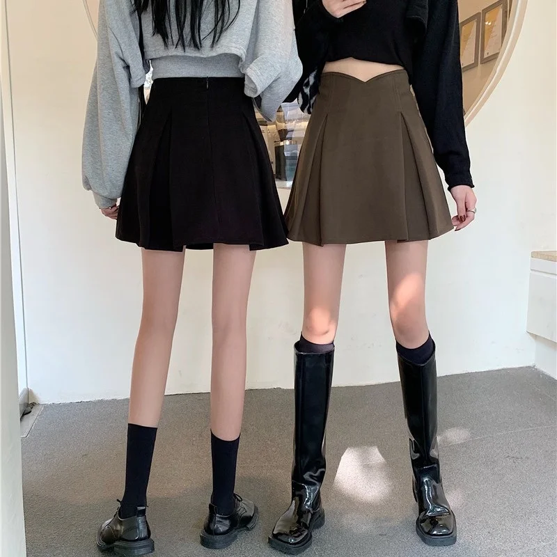 Юбка-трапеция весна-осень 2021 Новая женская плиссированная короткая юбка из